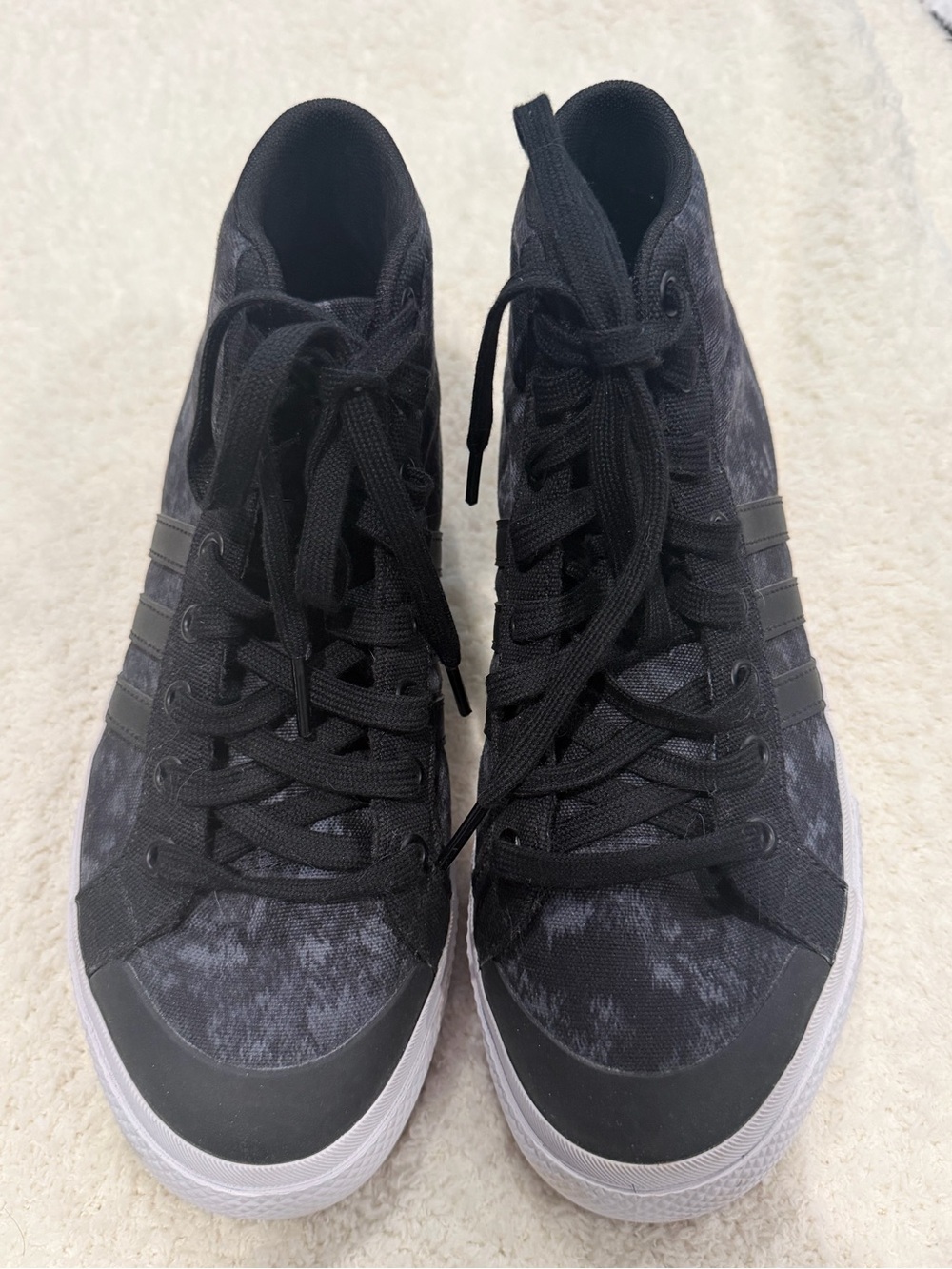 adidas Women's Black High-Top Lace-Up Sneakers